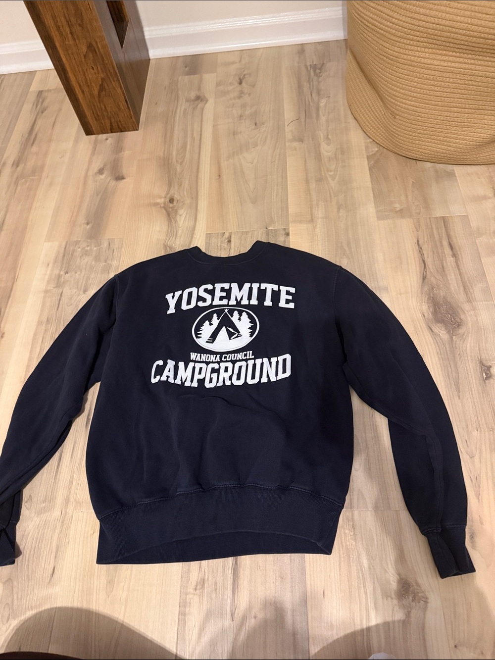 size small John Galt oversized navy blue Yosemite crewneck
